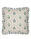 Delph Beige Sessile Leaf Ruffle Cushion Cover