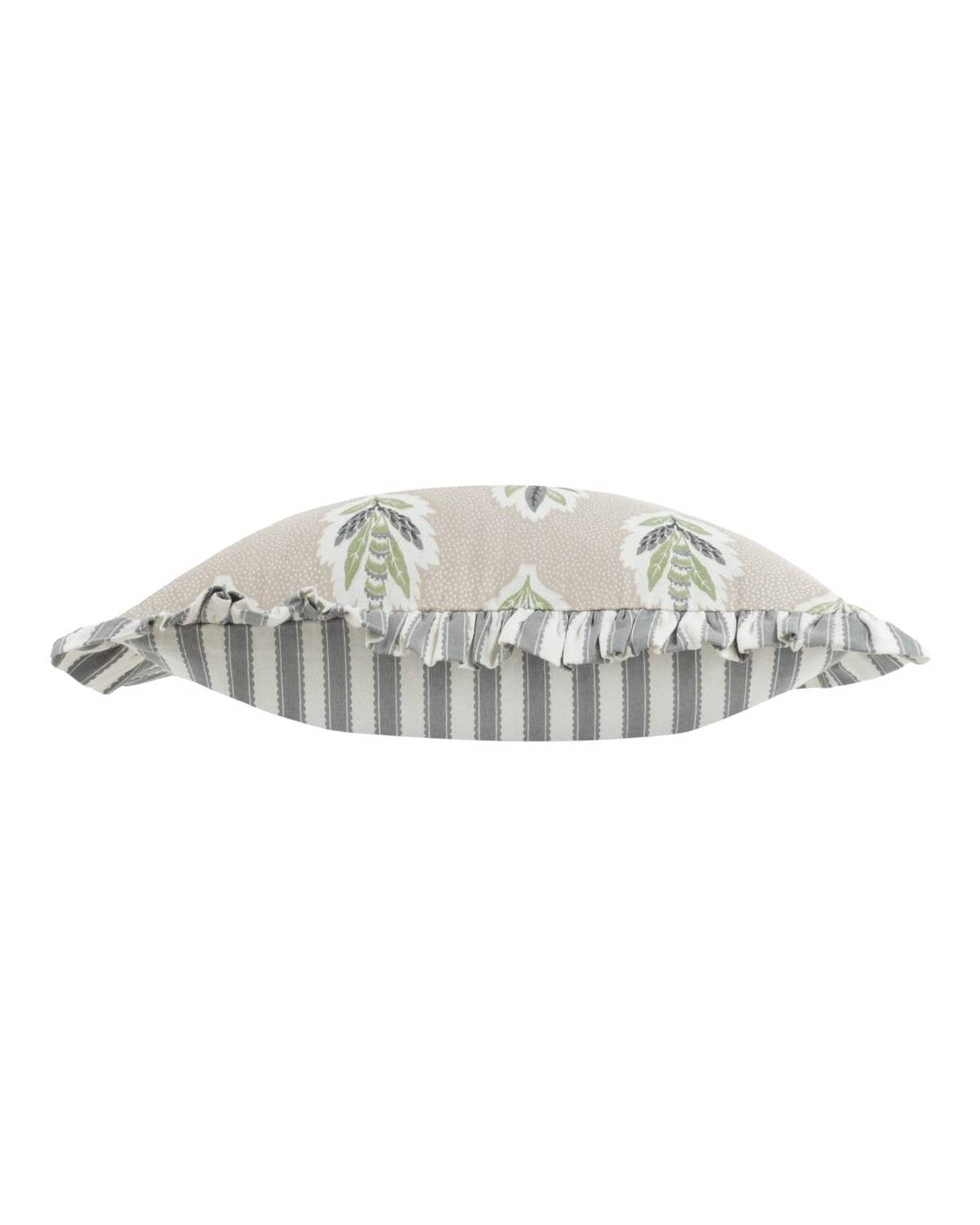 Delph Beige Sessile Leaf Ruffle Cushion Cover