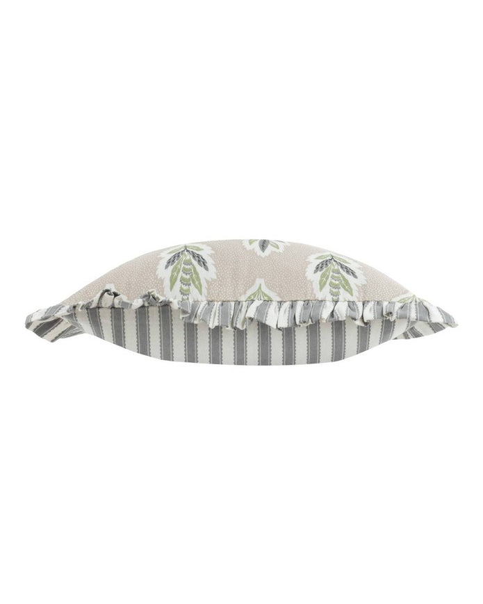 Delph Beige Sessile Leaf Ruffle Cushion Cover