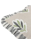 Delph Beige Sessile Leaf Ruffle Cushion Cover