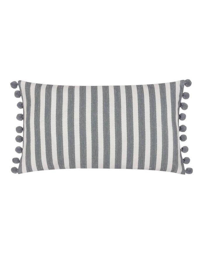 Delph Blue Sessile Leaf Printed Cushion Cover