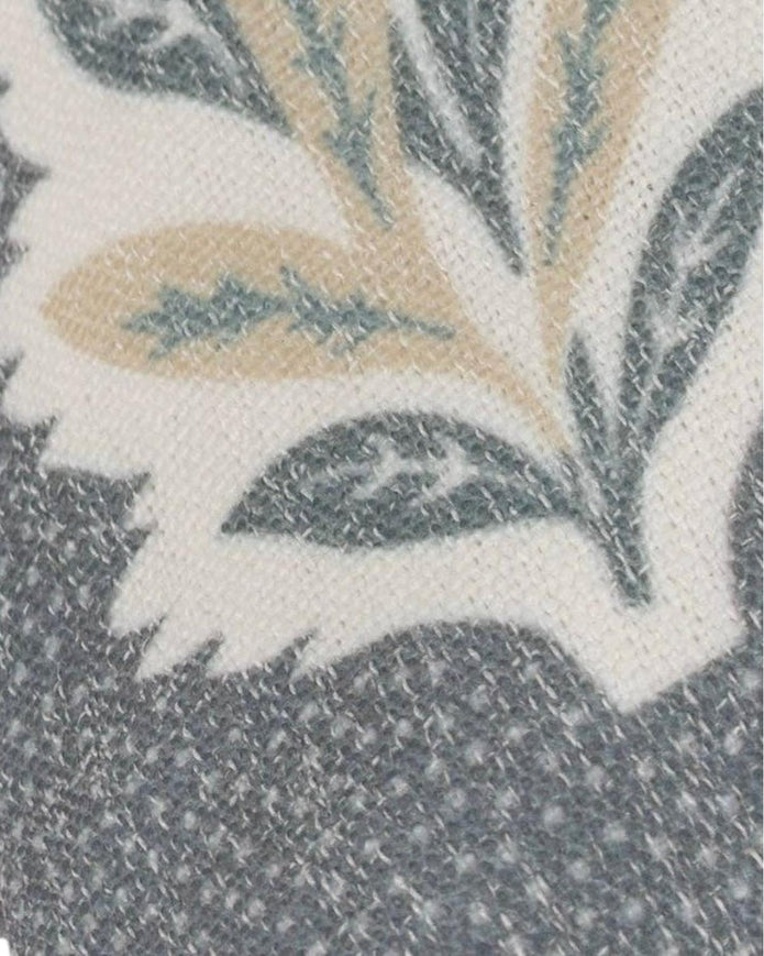 Delph Blue Sessile Leaf Printed Cushion Cover