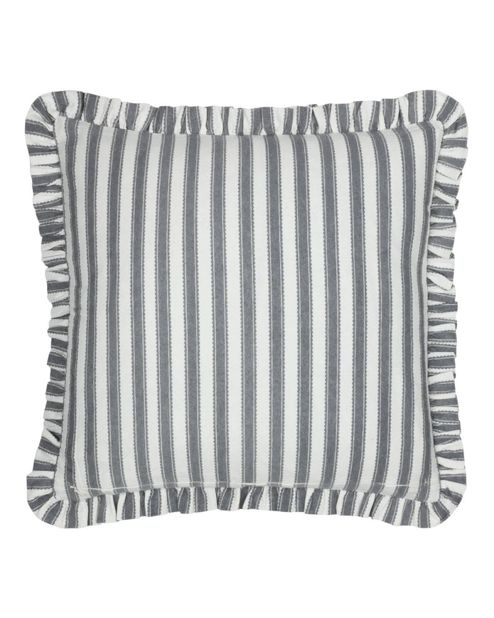 Delph Blue Sessile Leaf Ruffle Cushion Cover