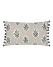 Delphi Beige Sessile Leaf Printed Cushion Cover