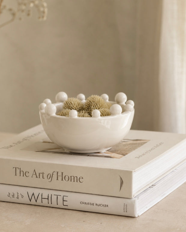 Small White Bobble Bowl