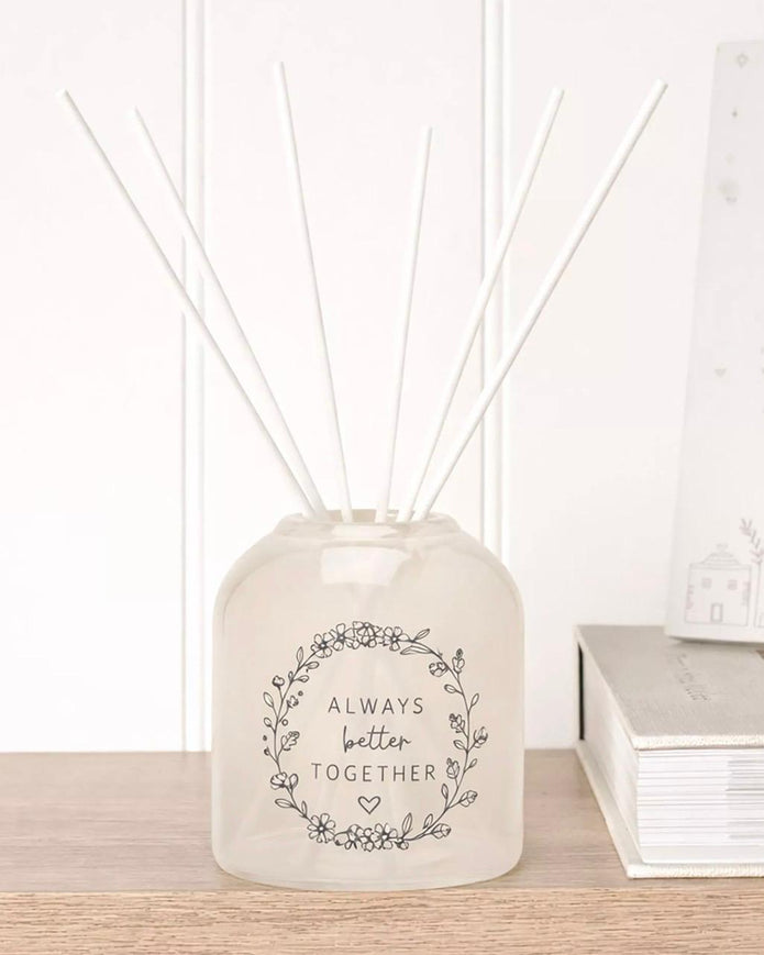 Beige Moments Clear Glass Reed Diffuser - Always Better Together