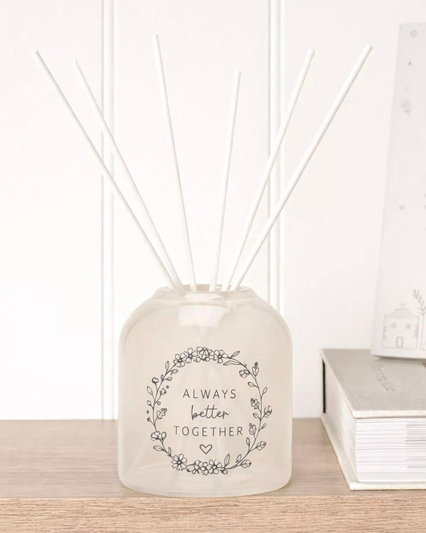 Beige Moments Clear Glass Reed Diffuser - Always Better Together