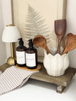 Natural wooden rectangle rustic display riser for home decor by Gisela Graham, available in small and large sizes.