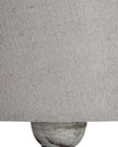 Hill Interiors Uthina Wooden Table Lamp with a sleek design, featuring a wooden base and fabric shade for modern lighting.