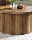 Rustic Natural Round Wood Coffee Table - PRE ORDER UP TO 14 DAYS DELIVERY