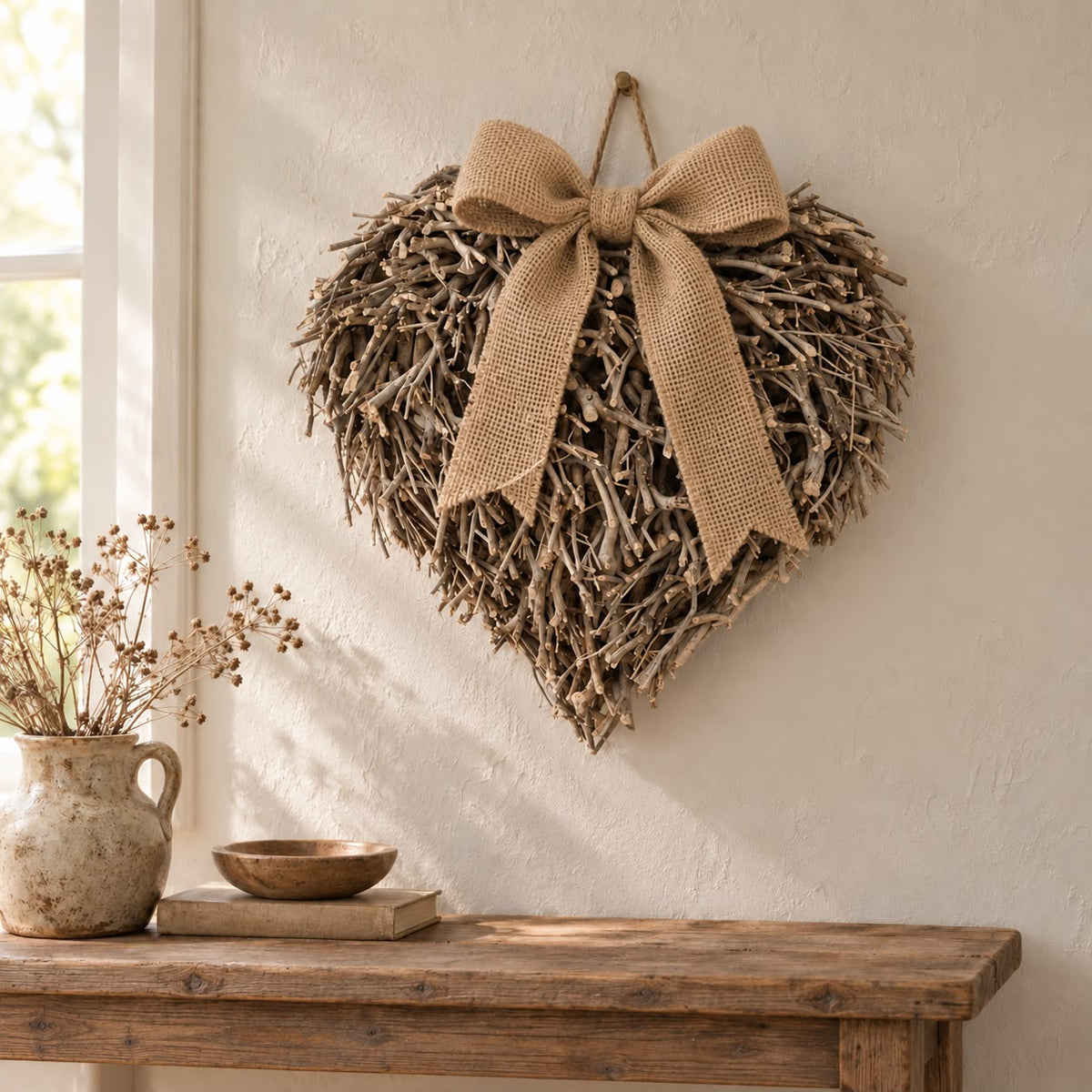 Tea branch heart deco