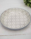 Patterned Nordic Monochrome Pasta Bowls - Set of Four