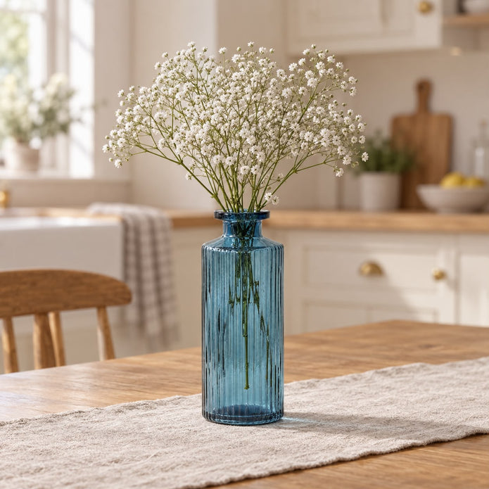 Blue Glass Bottle Bud Vase — product image 3