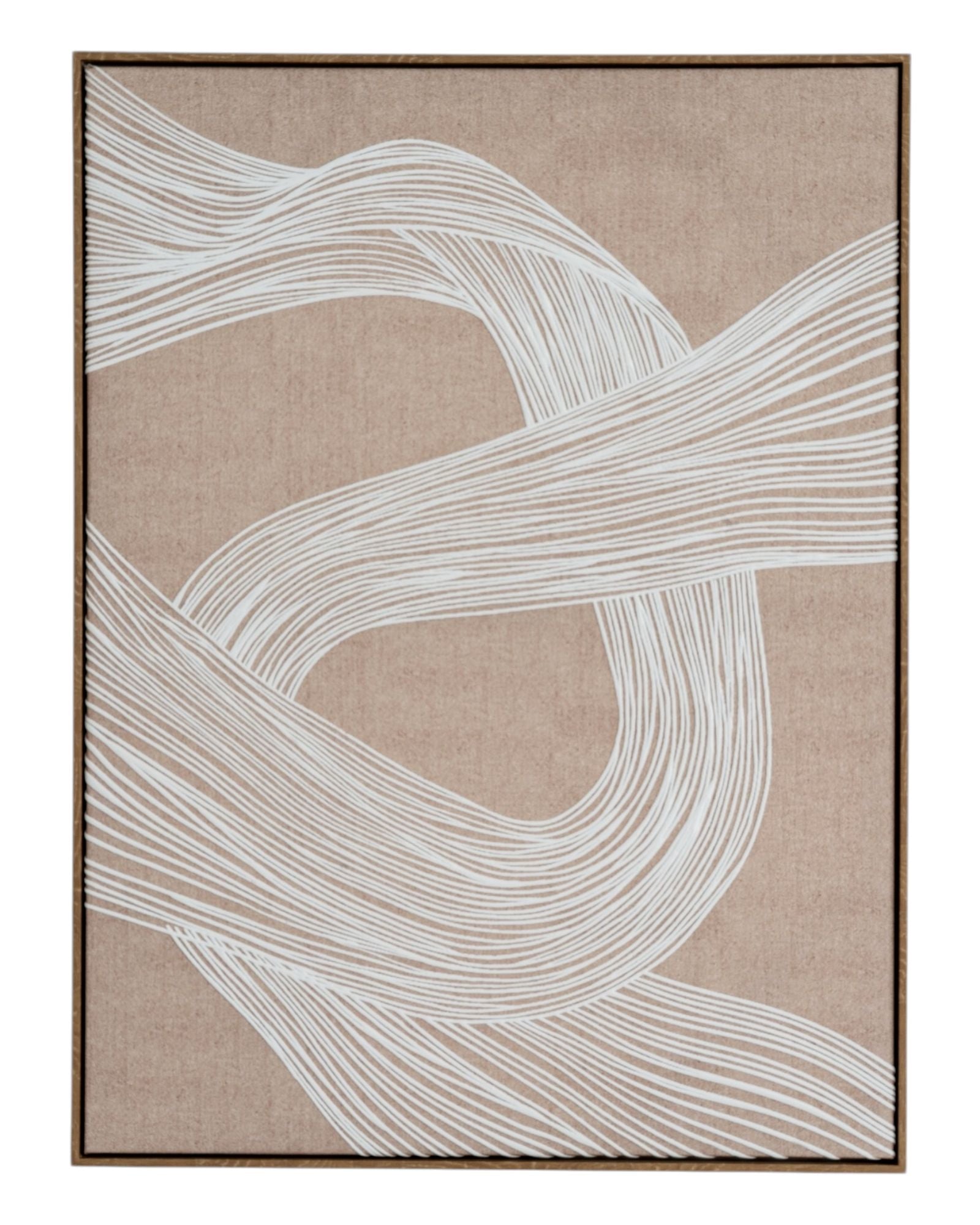 Neutral Clayre Line framed canvas print wall art by Hill Interiors, featuring soft tones and artistic design for home decor.