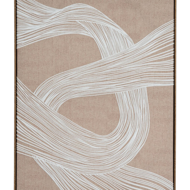 Neutral Clayre Line framed canvas print wall art by Hill Interiors, featuring soft tones and artistic design for home decor.