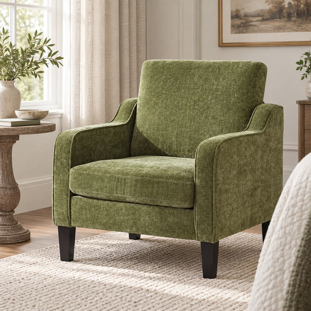 Moss Green Small Upholstered Tub Arm Chair