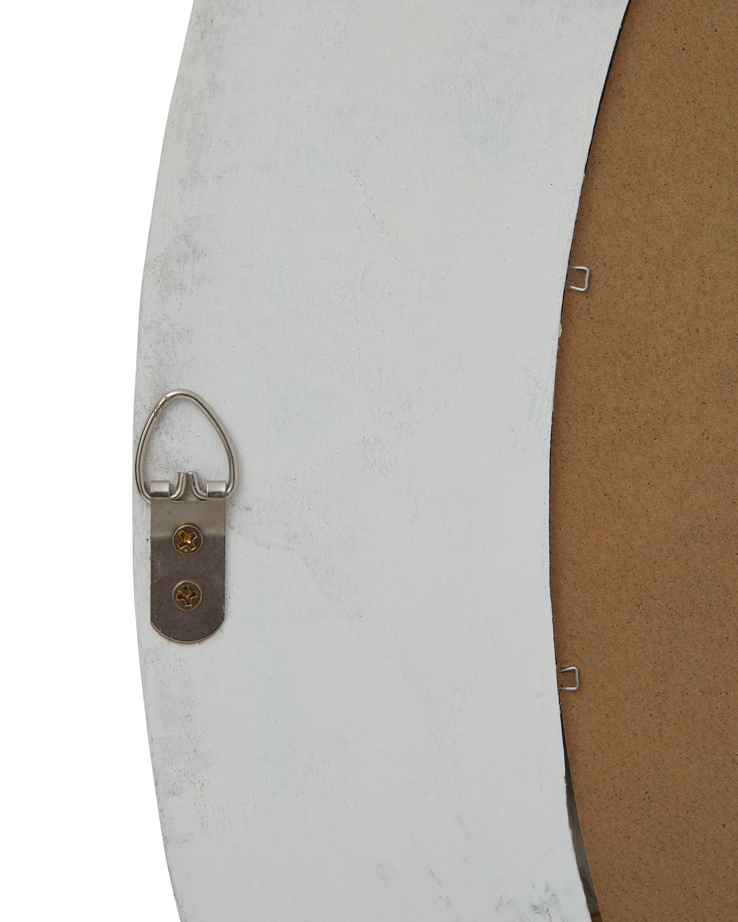 Round washed wood framed mirror by Hill Interiors, featuring a natural wood finish and classic circular design for elegant wall decor.