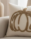 Beige Chenille Pumpkin Cushion Cover