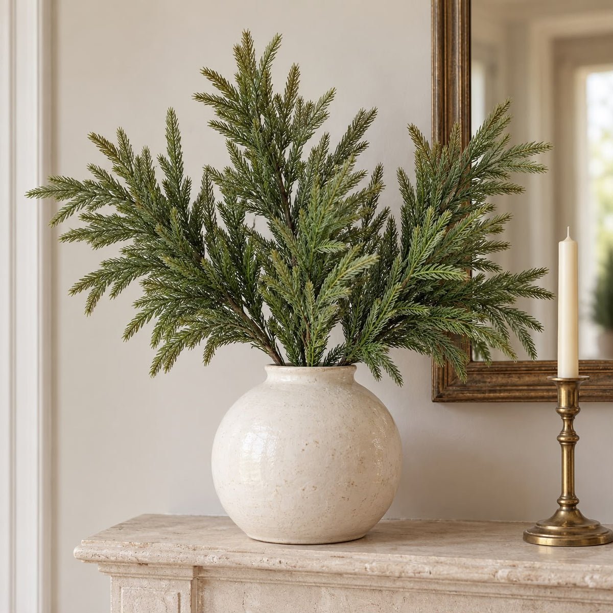 Artificial Luxury Green Norfolk Standard Stem