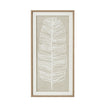 Large wall art featuring a white feather plume in a frame by Hill Interiors, perfect for elegant home decor.