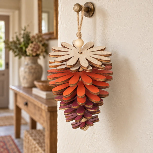 Hanging Wooden Acorn Decoration – product view 1