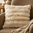 Cream Luxury Faux Fur Cushion