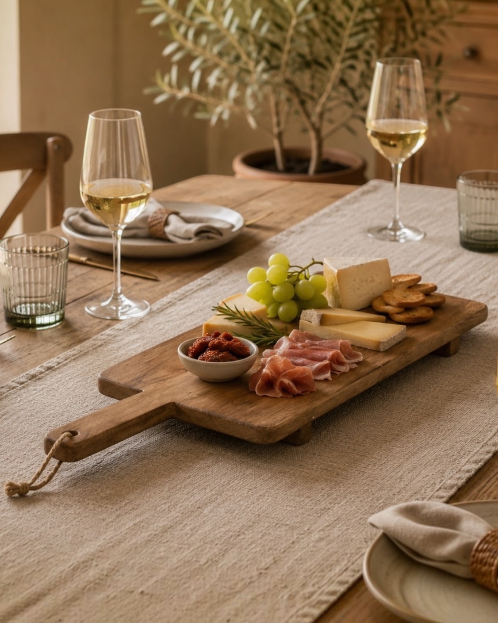 Large Wooden Footed Graze Tapas Board