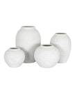 Ashen white matte round vase by Hill Interiors, featuring a smooth, modern design perfect for contemporary home decor.