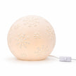 White Porcelain Snowflake LED Light Up Ball