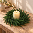 Artificial Luxury Green Norfolk Candle Ring