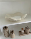 Large scalloped wavy decorative bowl from Gallery Direct, ideal for home decor display, featuring a stylish, textured design.