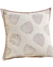 Neutral Beige Printed Pumpkin Cushion Cover