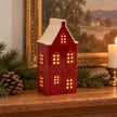 Burgundy Large Ceramic LED Light Up Townhouse