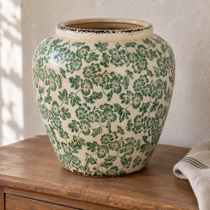 Green Floral Ople Vase — product image 3
