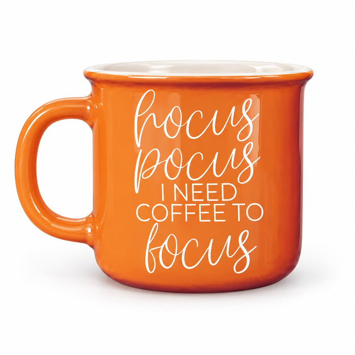 Orange Ceramic Hocus Pocus Coffee Mug