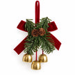 Triple Gold Bell & Burgundy Bow Hanging Ornament — product image 5