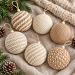 Neutral Beige and Cream Rustic Rope Bauble