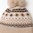 Beige Nordic Cosy Bobble Hat