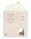 Ceramic House Tea Light Holder - Beige Moments Family