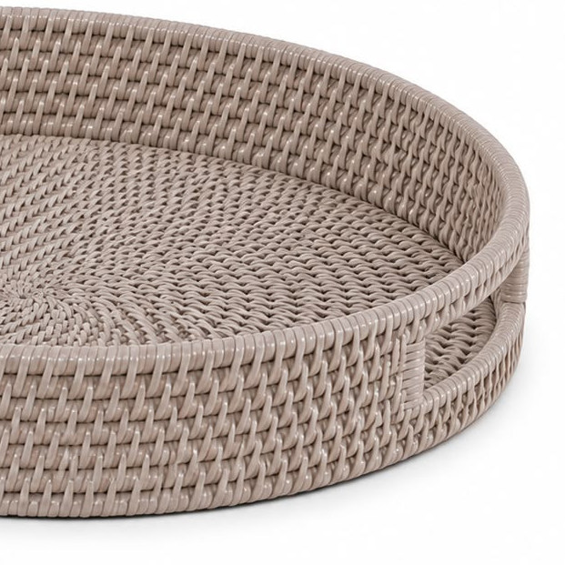 Rattan Oval Small Tray With Handles
