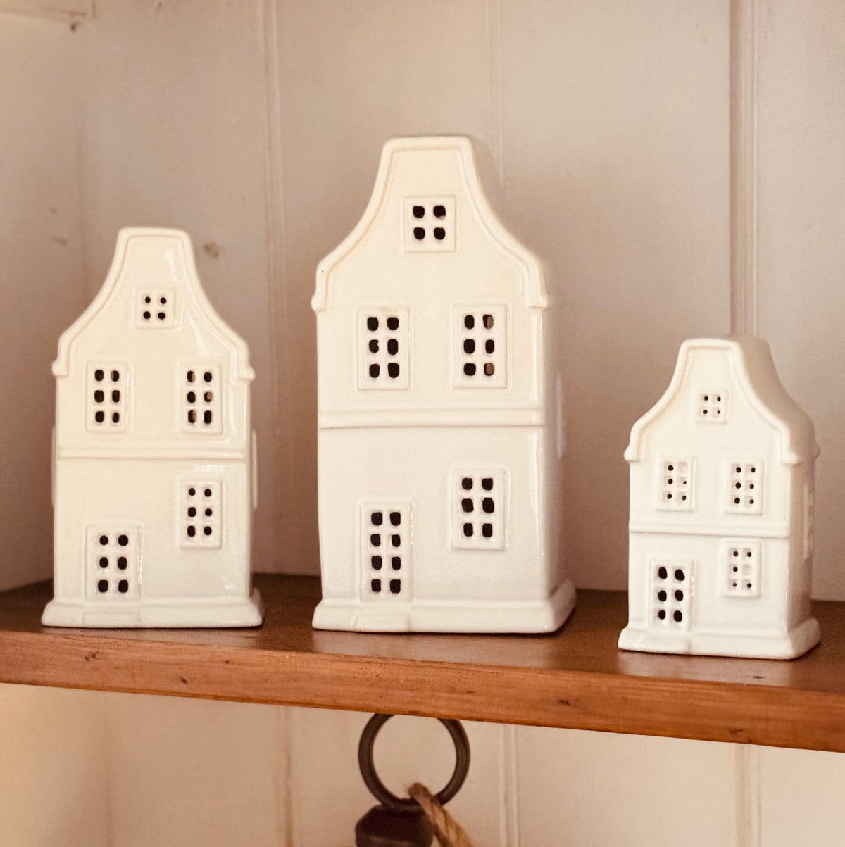 White Ceramic LED Light Up Christmas Village House