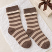 Cosy Cuff Socks - Beige Stripe