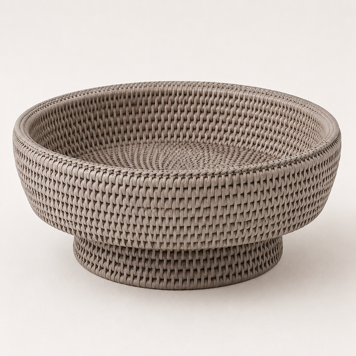 Wickham Rattan Footed Fruit Bowl