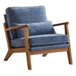 Blue Retro Wooden Framed Arm Chair