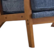 Blue Retro Wooden Framed Arm Chair