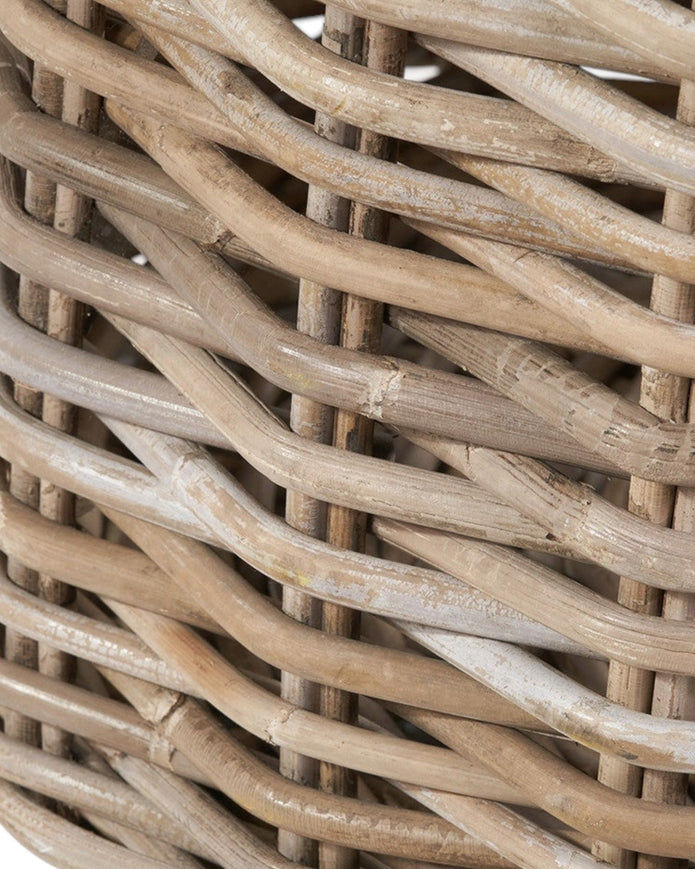 Round rattan Kubu luxury storage baskets for home decor by Pacific Lifestyle Ltd, showcasing woven natural rattan design.