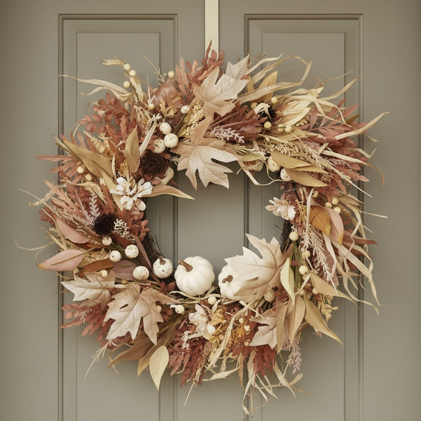 Extra Large Pumpkin & Foliage Wreath