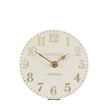 Gallery Direct Thomas Kent 6-inch Arabic Mantle Clock in oatmeal white with black Arabic numerals and classic design.