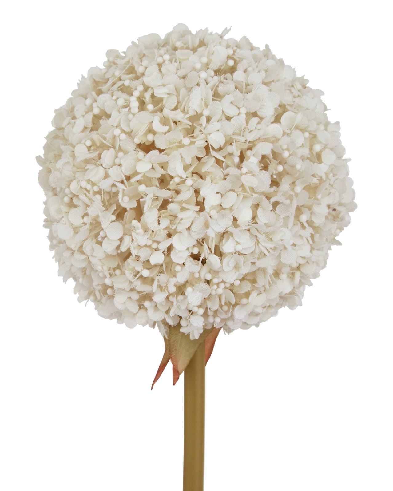 Artificial classic white allium stem from Hill Interiors, showcasing a realistic white flowering plant for home decor.