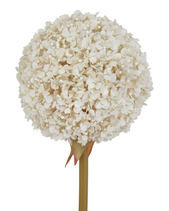 Artificial classic white allium stem from Hill Interiors, showcasing a realistic white flowering plant for home decor.